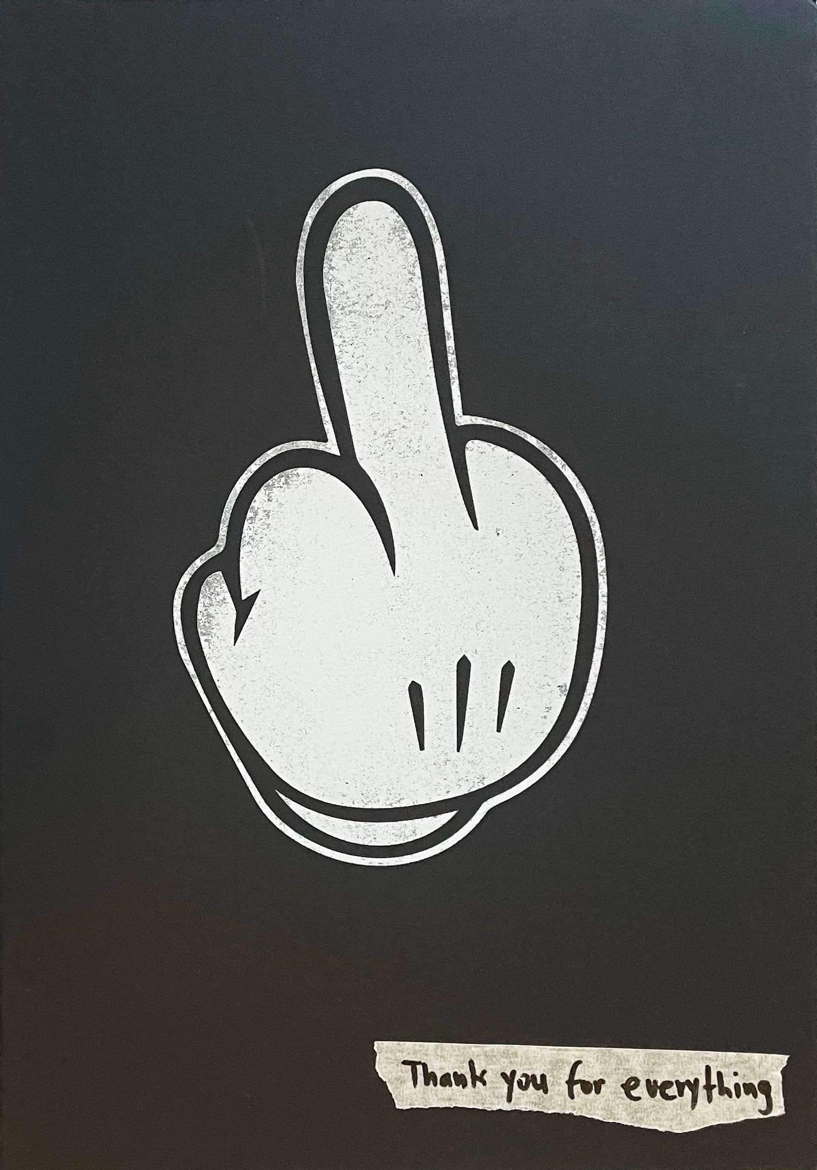 Mickey Finger Black. Limited Edition 1/10